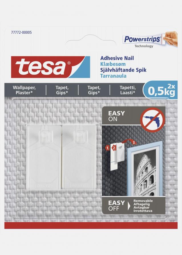 Tesa - Självhäftande spik för alla typer av väggar (max 2x0,5kg)
