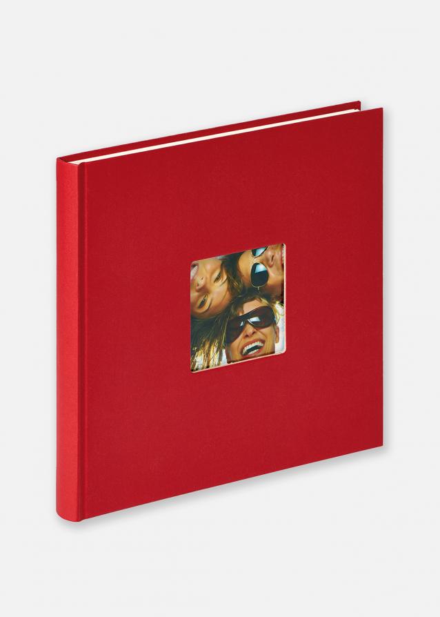 Fun Album Röd - 26x25 cm (40 Vita sidor / 20 blad)