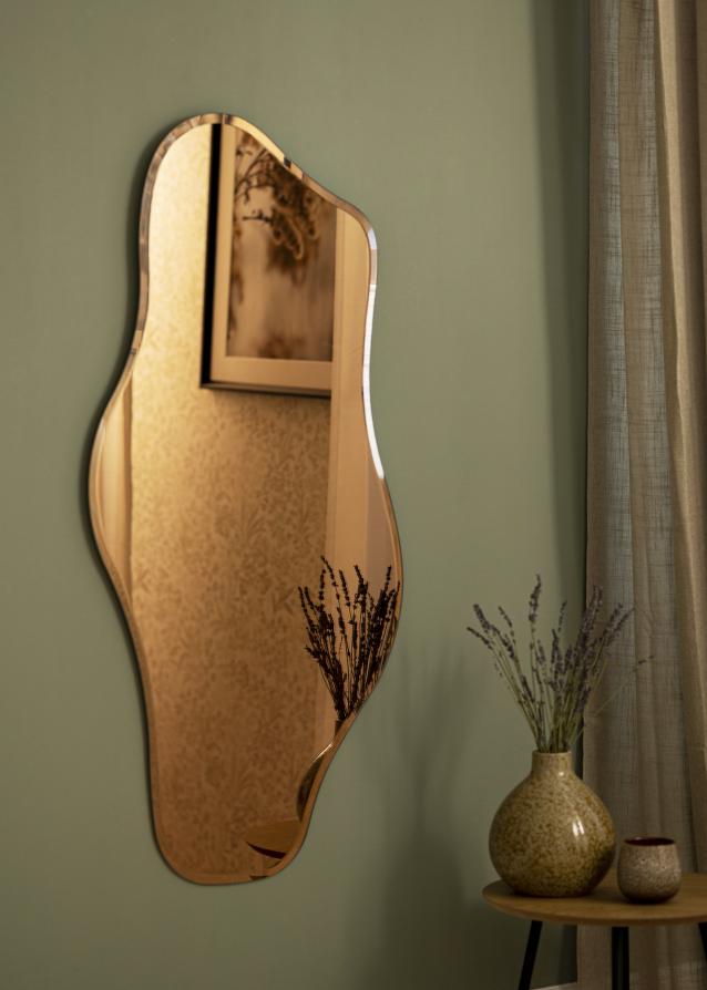 Spegel Wave Rose Gold 55x110 cm