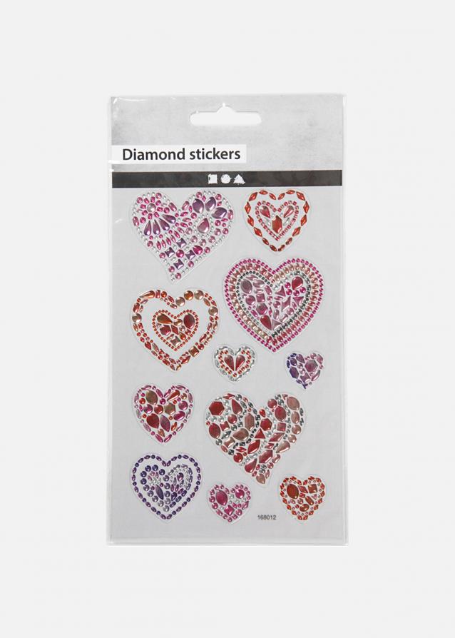 Diamond Stickers Hjärtan