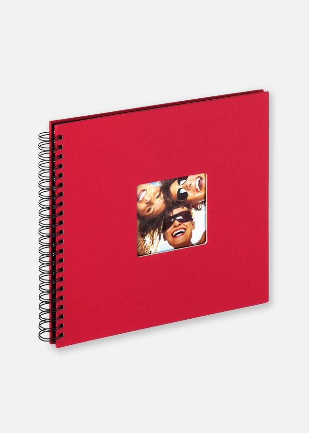 Fun Spiralalbum Röd - 30x30 cm (50 Svarta sidor / 25 blad)