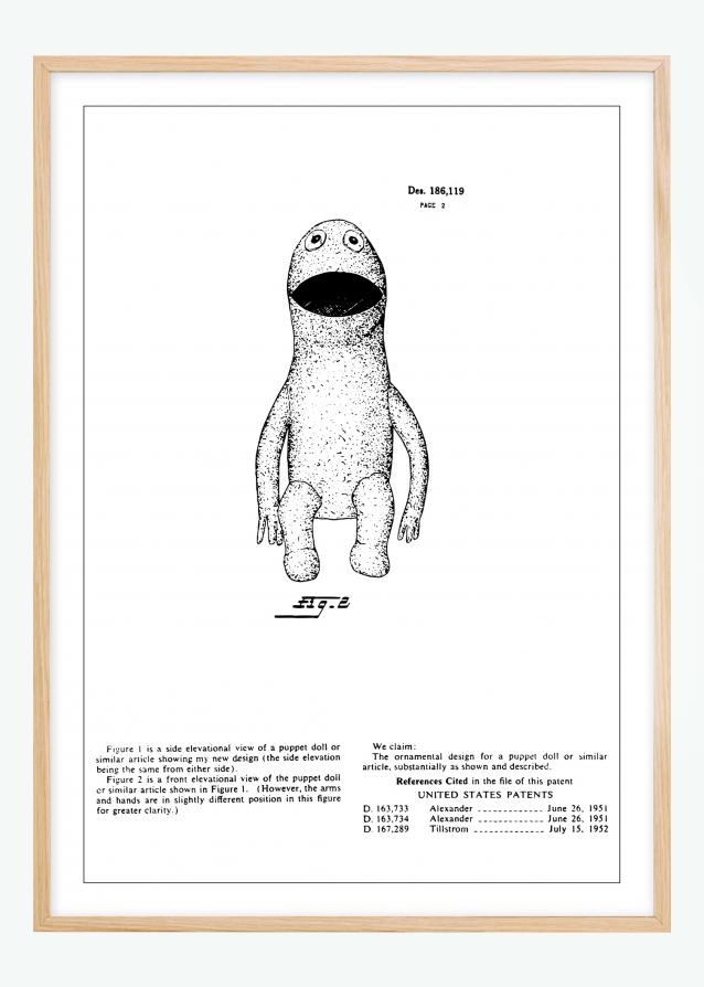 Patentritning - Mupparna - Kermit II Poster