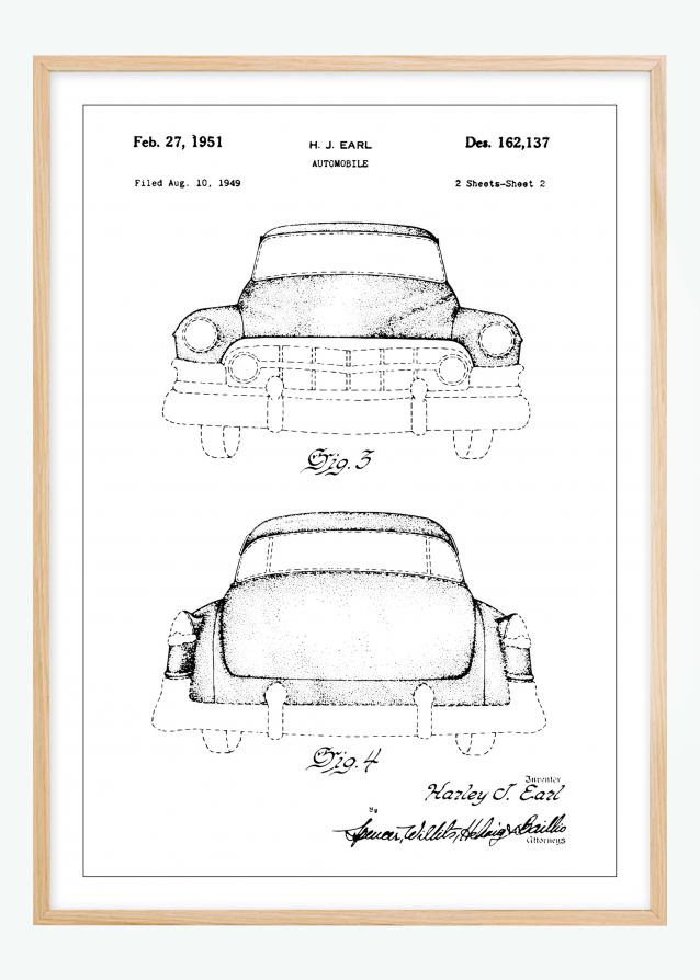 Patentritning - Cadillac II Poster