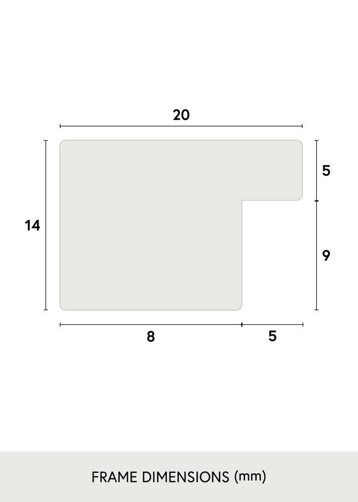 Ram BGA Classic Akrylglas Valnöt 60x90 cm