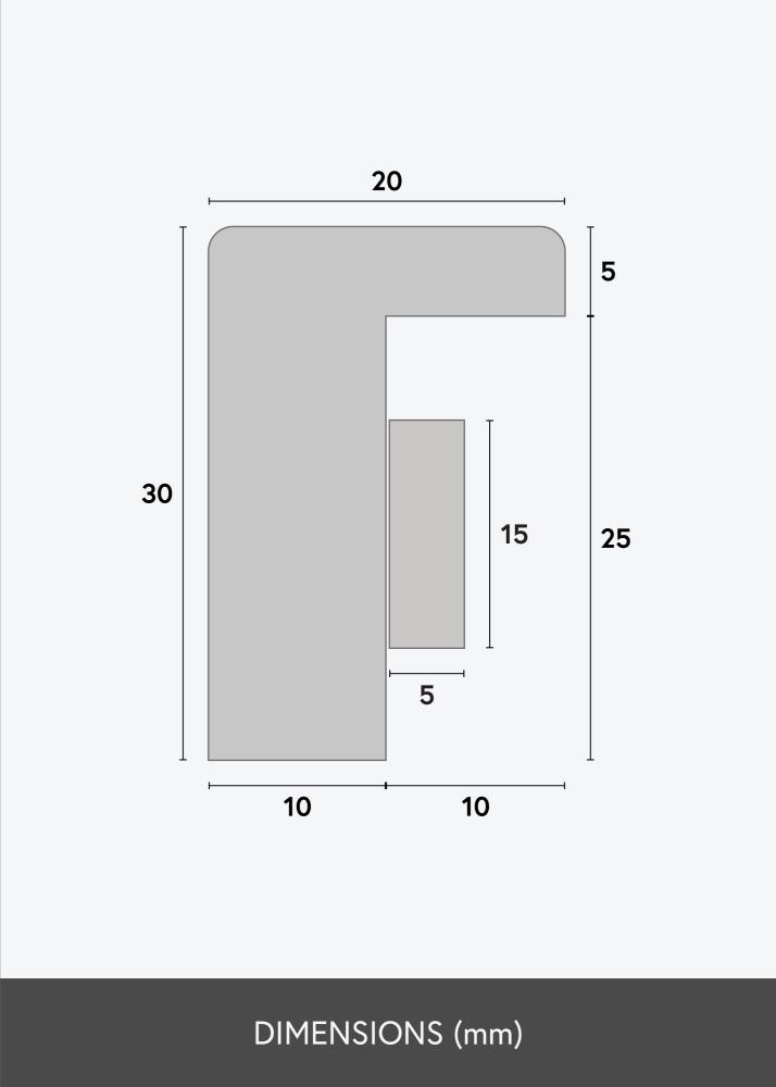 BGA Boxram Akrylglas Svart 58x100 cm