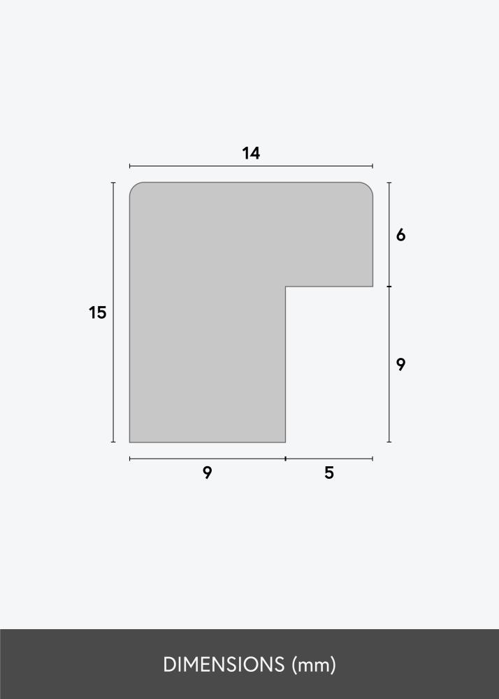 Ram Modern Akrylglas Vit 59.4x84 cm (A1)