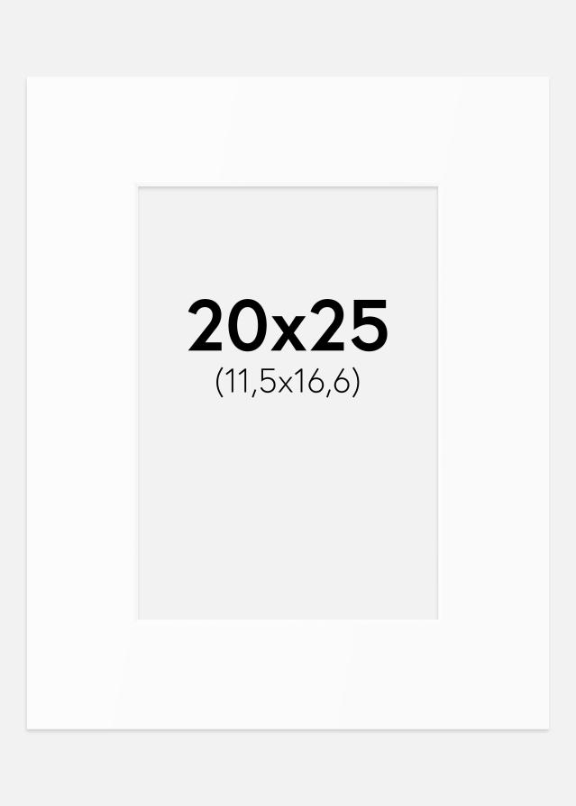 Passepartout Vit Standard (Vit Kärna) 20x25 cm (11,5x16,6)