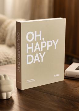 KAILA OH HAPPY DAY Grey - Coffee Table Photo Album (60 Svarta Sidor)