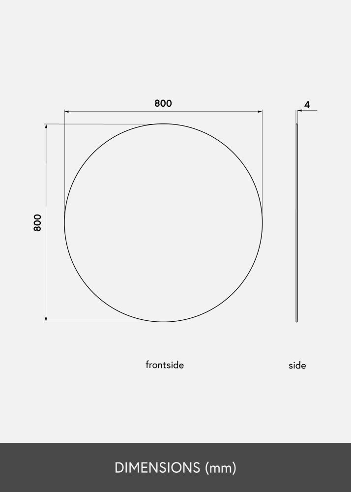 KAILA Rund Spegel Deluxe 80 cm Ø