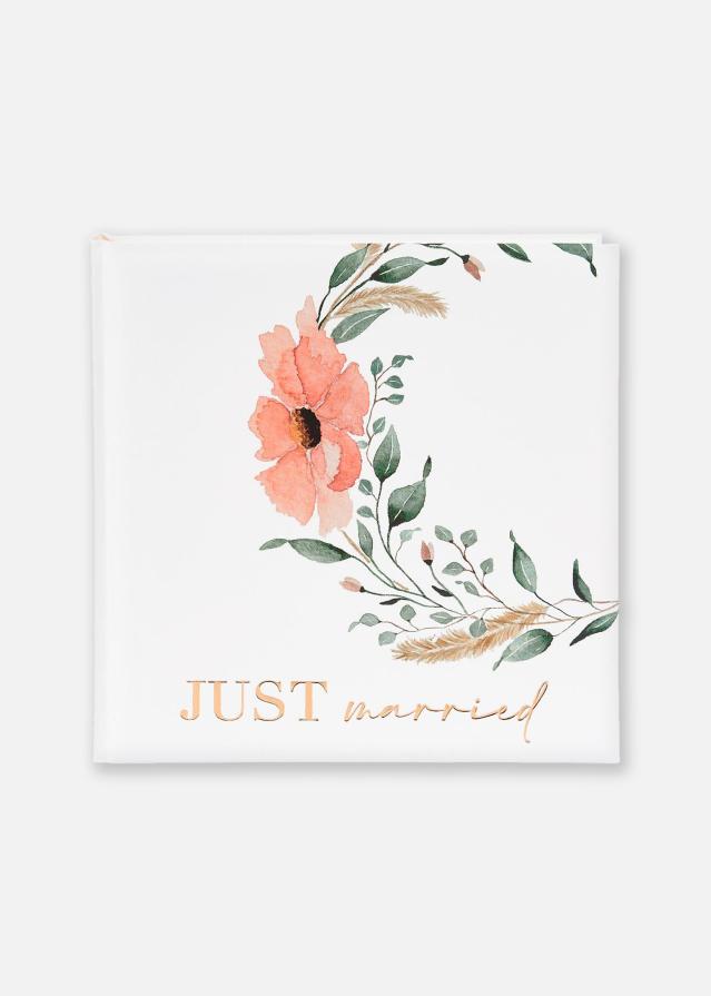 Just married Bröllopsalbum - 30x31 cm (60 Vita sidor / 30 blad)