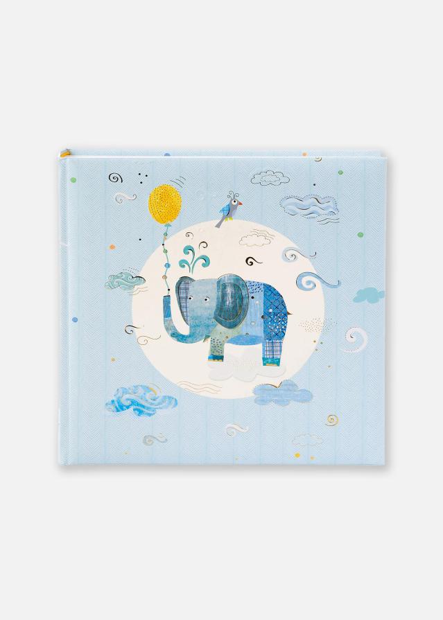 Blue Elephant Fotoalbum - 25x25 cm (60 Vita sidor / 30 blad)