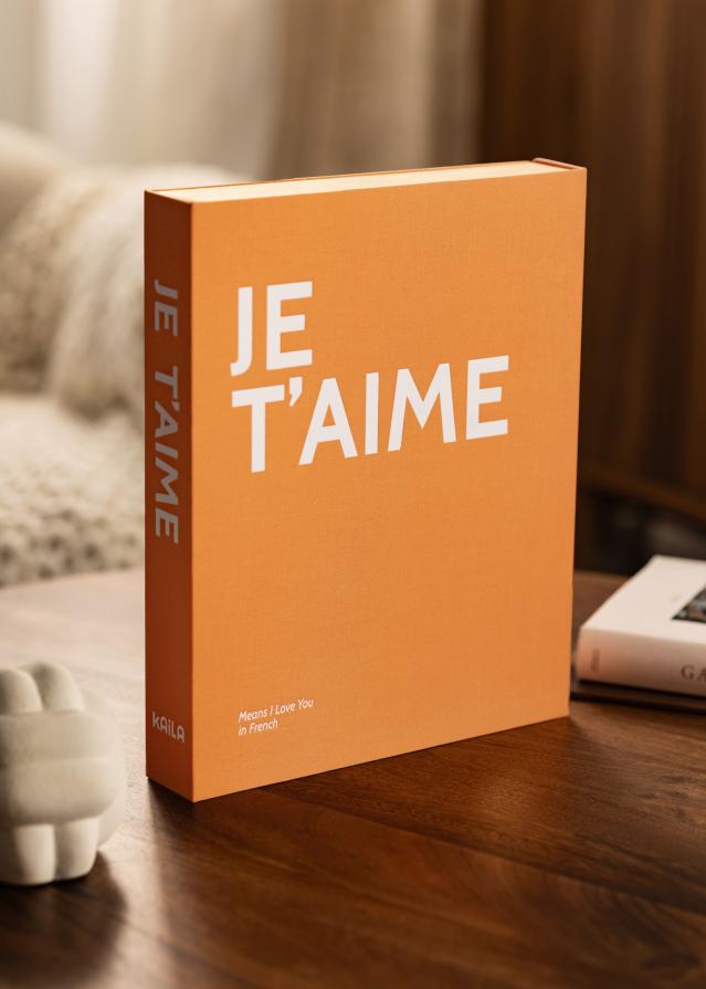 KAILA JE T'AIME - Coffee Table Photo Album (60 Svarta Sidor / 30 Blad)