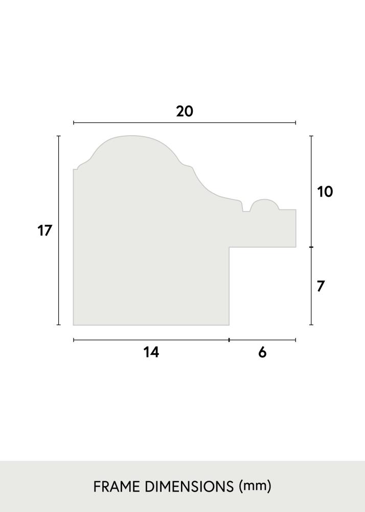 Ram Gala Vit 40x60 cm - Passepartout Vit 32,9x48,3 cm (A3+)