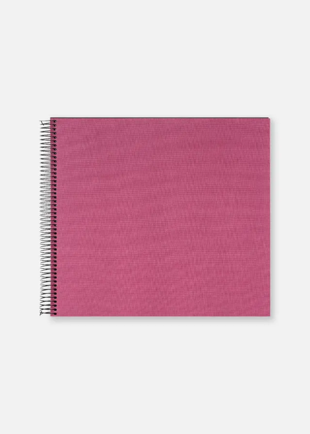 Bella Vista Spiralalbum Fuchsia - 35x30 cm (40 Svarta sidor / 20 blad)