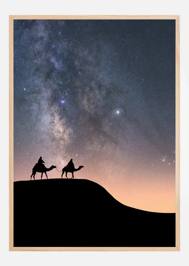 Camels Under The Stars Poster