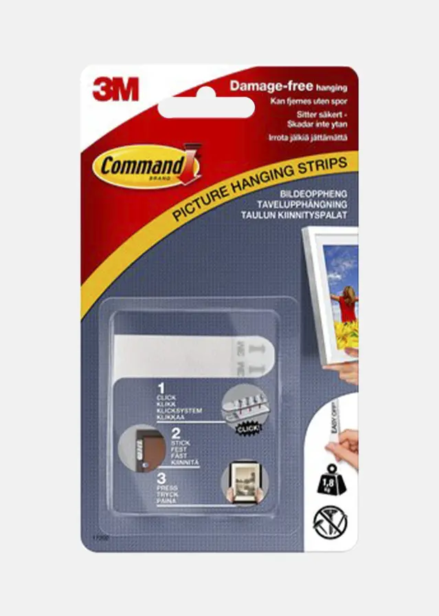 3M Command Small Tavelfäste Vit - 1,8 kg