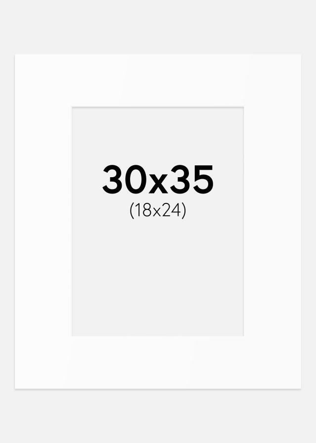Passepartout Vit Standard (Vit Kärna) 30x35 cm (18x24)