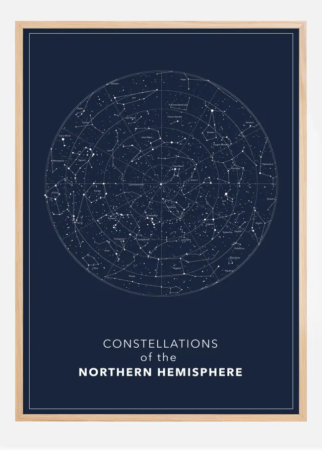 Northern hemisphere Dark Poster