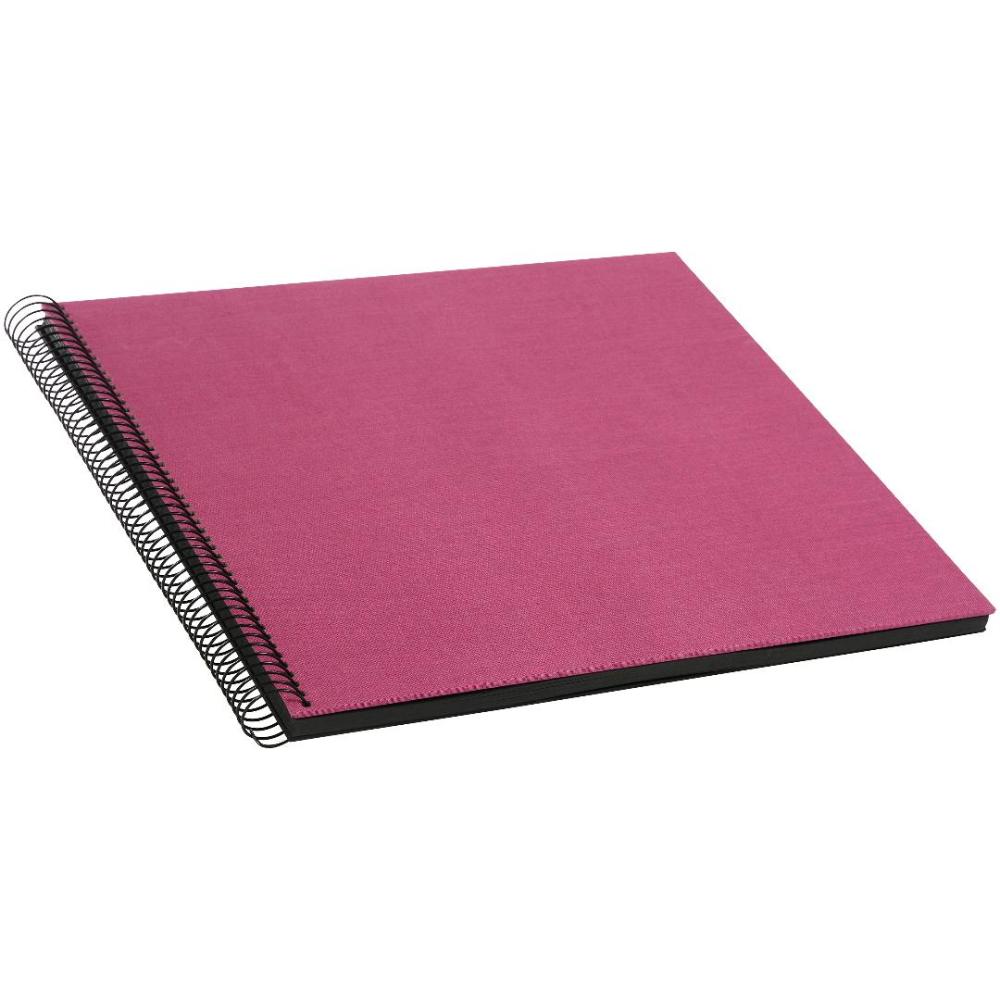 Bella Vista Spiralalbum Fuchsia - 35x30 cm (40 Svarta sidor / 20 blad)