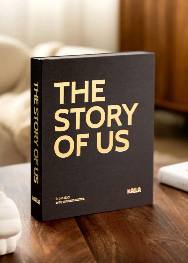 KAILA THE STORY OF US Black - Coffee Table Photo Album (60 Svarta Sidor)