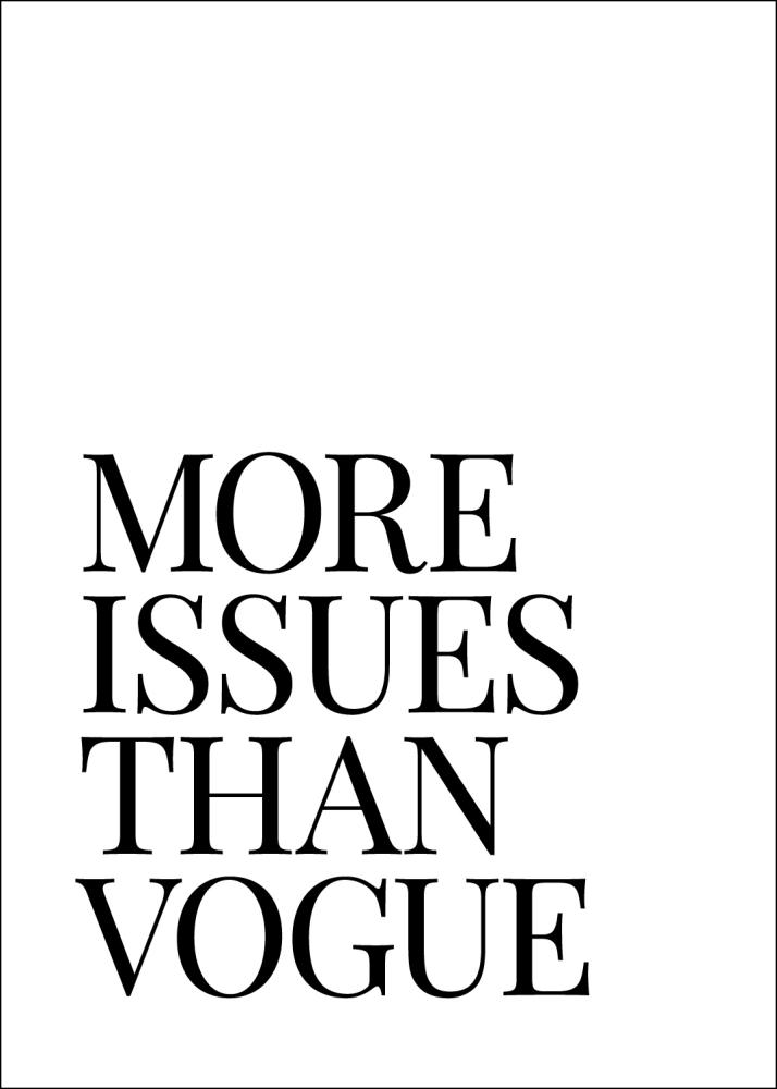 More Issues Than Vogue Poster