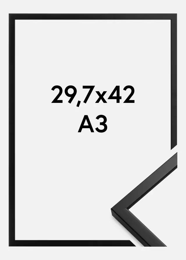 Ram Oslo Akrylglas Svart 29,7x42 cm (A3)