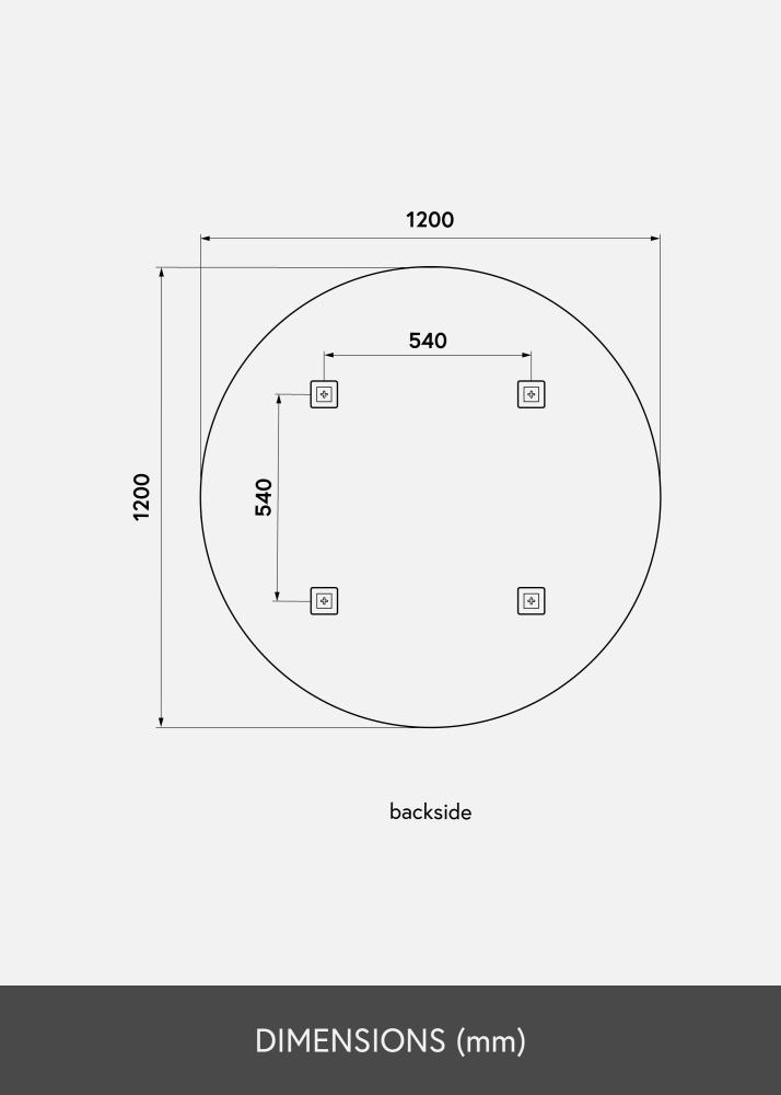 KAILA Rund Spegel 120 cm Ø