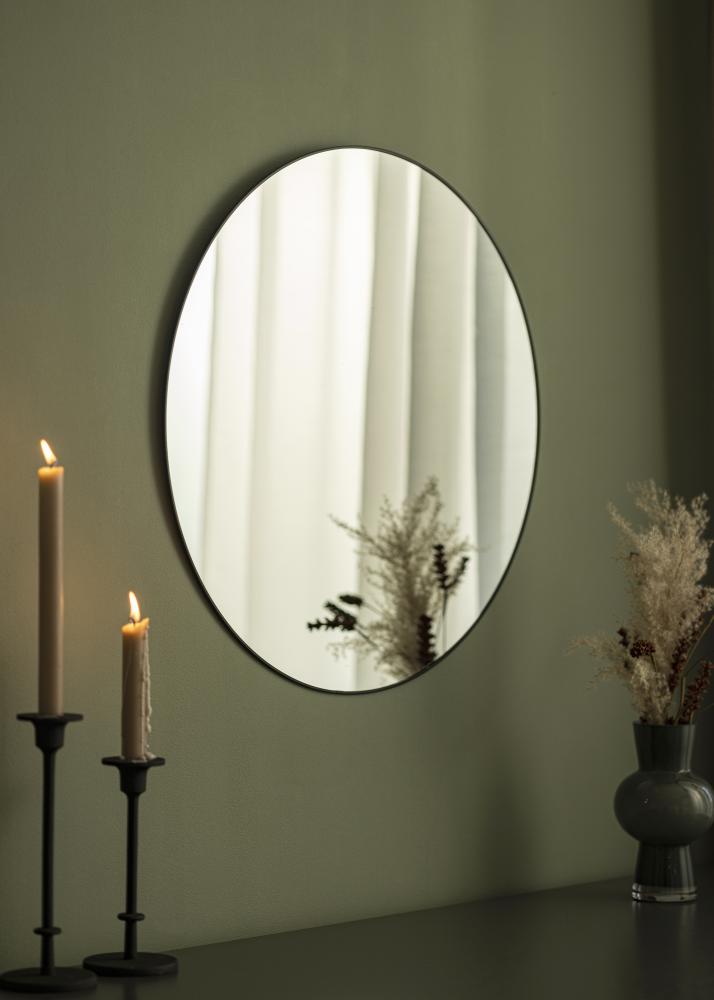 KAILA Round Mirror - Thin Black 60 cm Ø