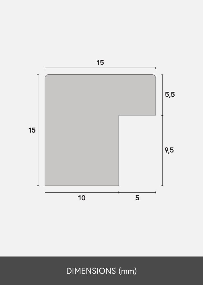 Ram Trendy Svart 35x50 cm - Passepartout Vit 30x35 cm