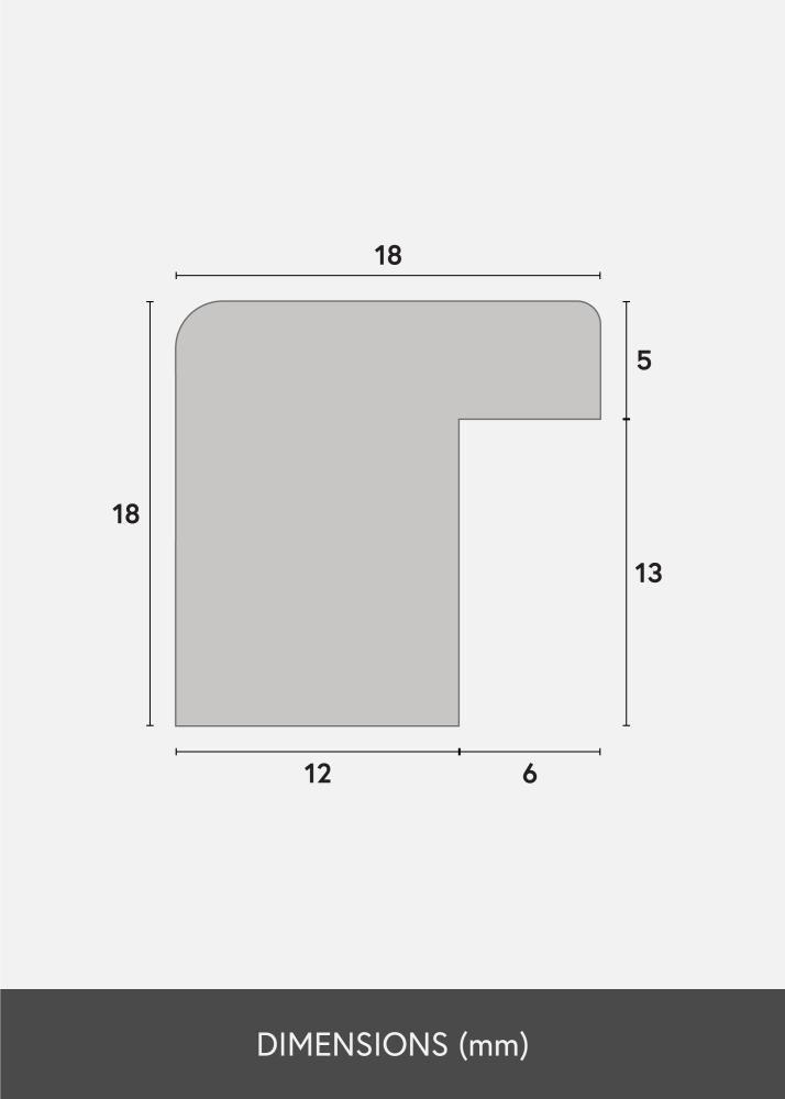 Ram Selection Vit 40x50 cm - Passepartout Vit 27x35 cm