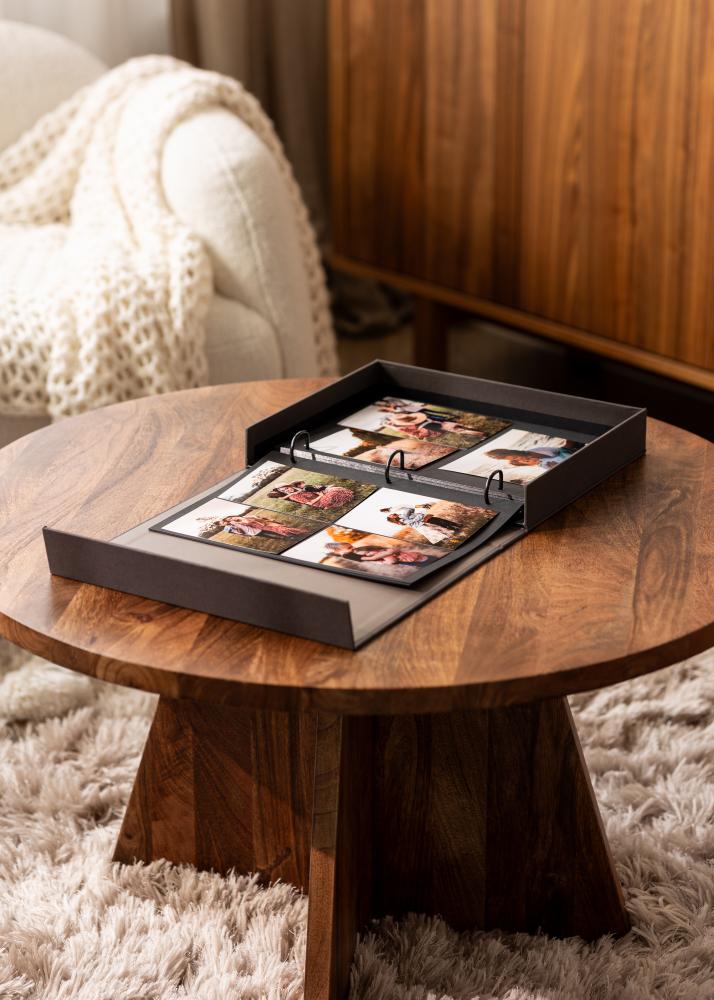 KAILA FAMILY Black - Coffee Table Photo Album (60 Svarta Sidor / 30 Blad)