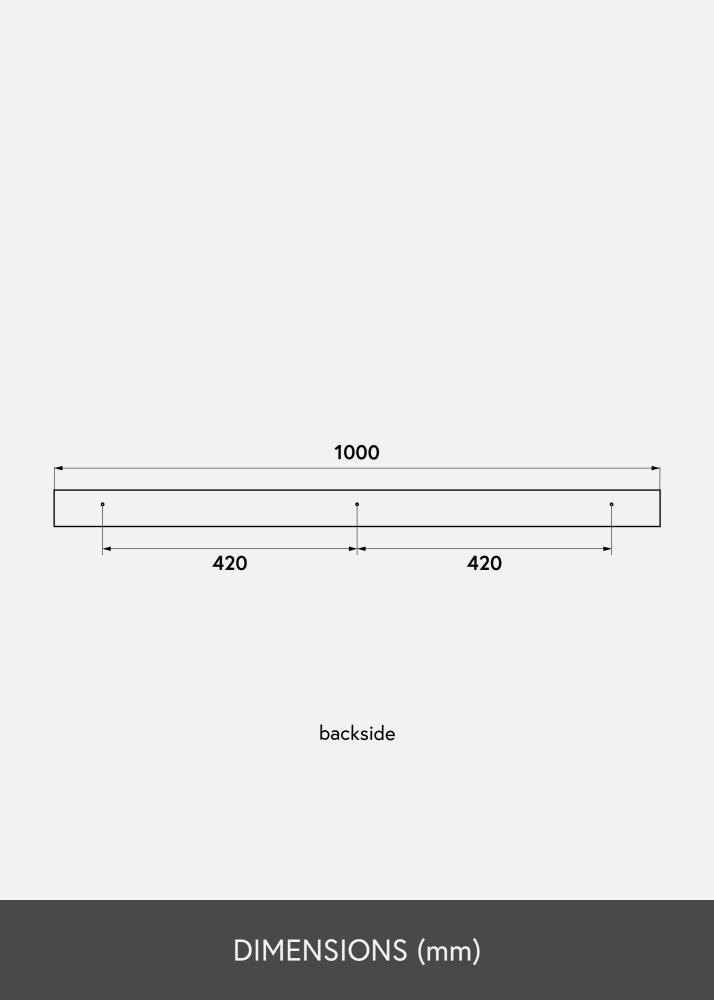 KAILA Tavelhylla Svart 100 cm