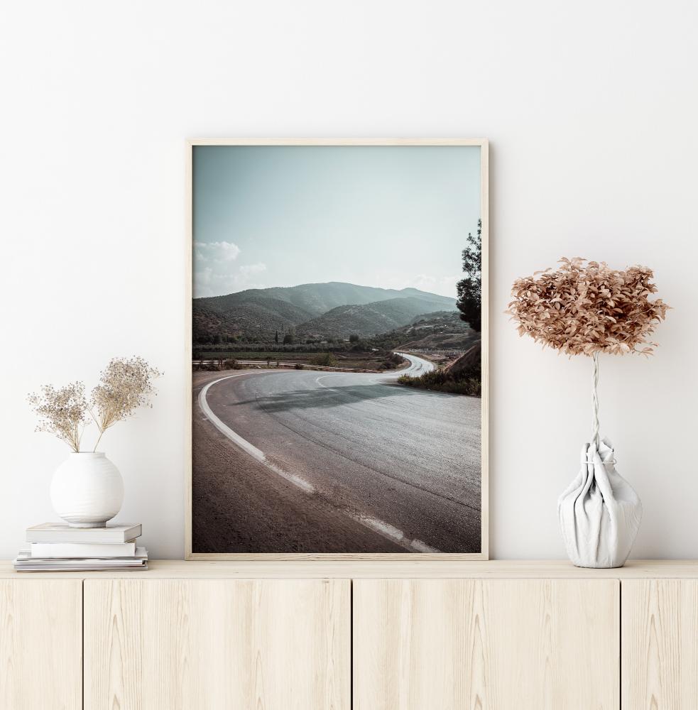 Road Through Mountains Poster