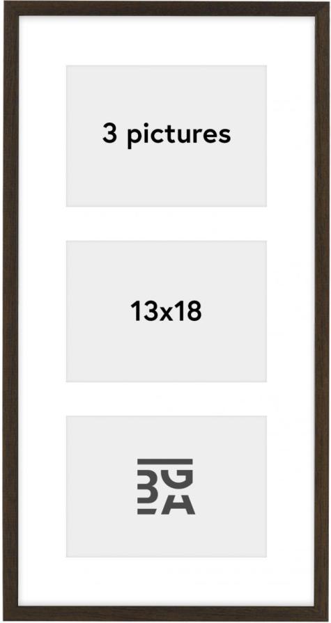Edsbyn Collageram IX Valnöt - 3 Bilder (13x18 cm)