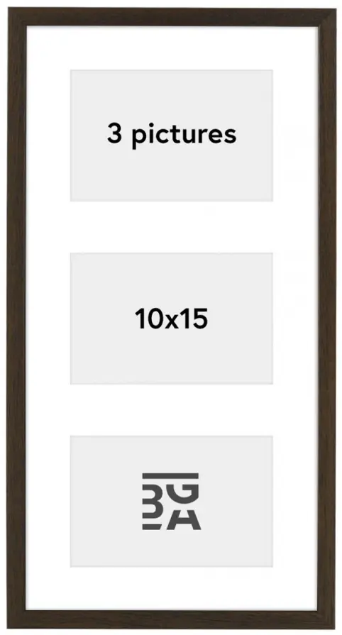 Edsbyn Collageram XIII Valnöt - 3 Bilder (10x15 cm)