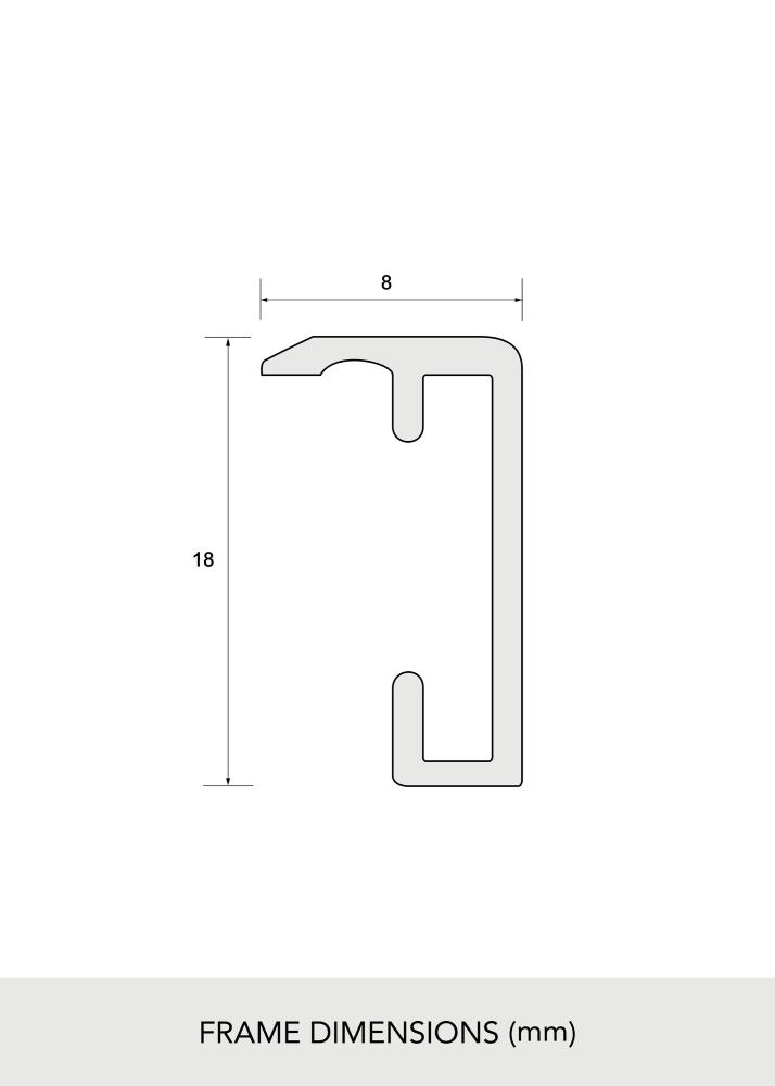 Aluminiumram Akrylglas Guld 21x29,7 cm (A4)