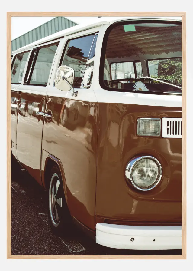 Red Volkswagen Bus Poster