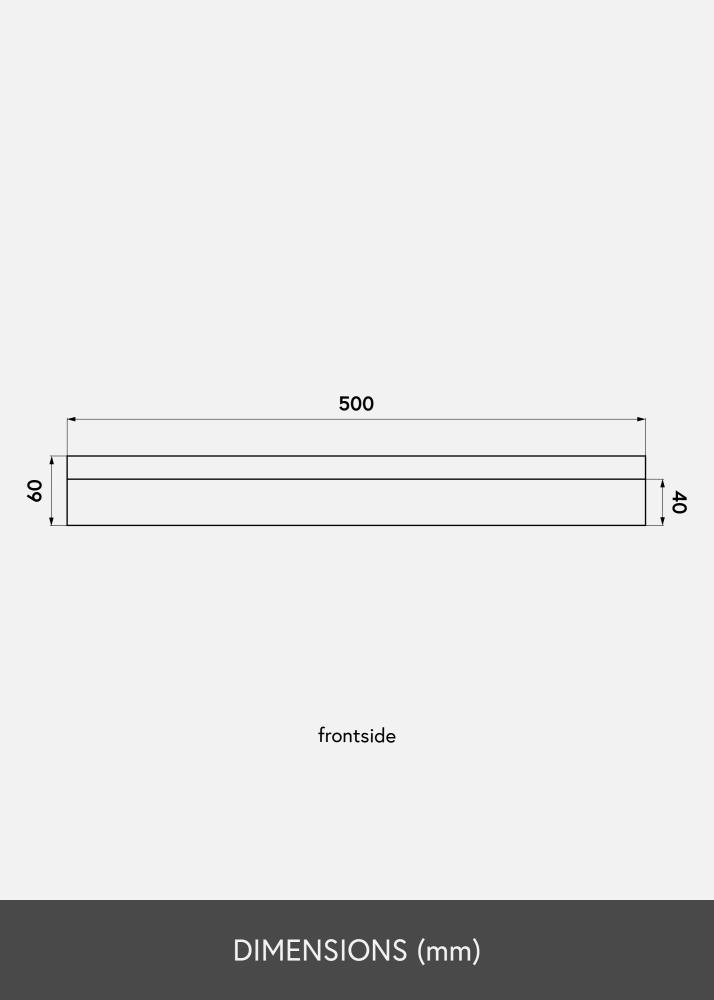 KAILA Tavelhylla Svart 50 cm