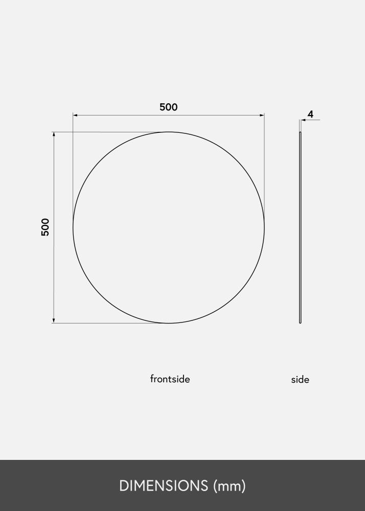 KAILA Rund Spegel 50 cm Ø