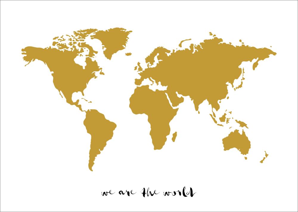 We are the world - Guld Poster