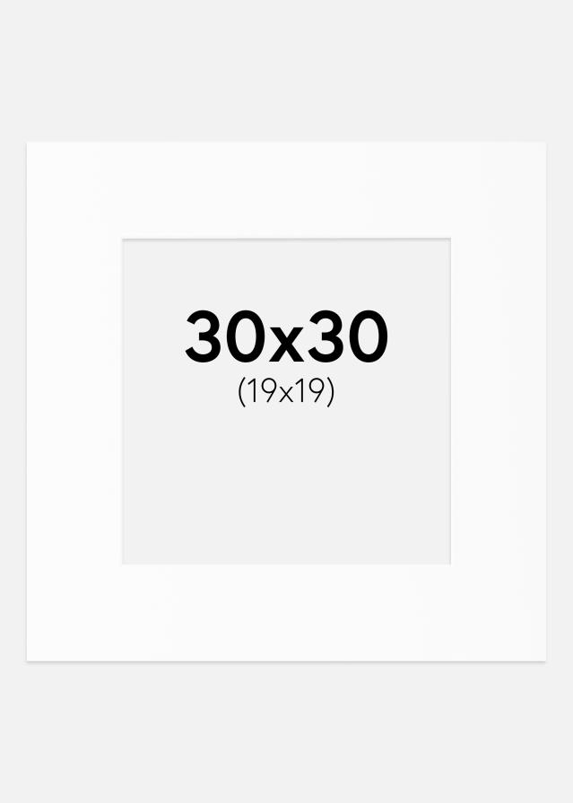 Passepartout Vit Standard (Vit kärna) 30x30 cm (19x19)