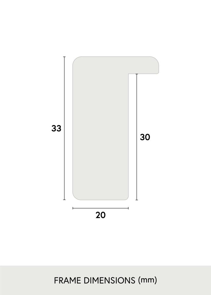 Ram Falun Akrylglas Guld 70x100 cm