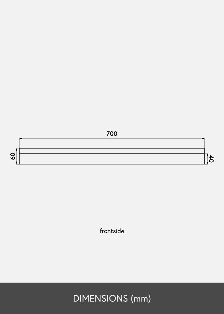 KAILA Tavelhylla Svart 70 cm