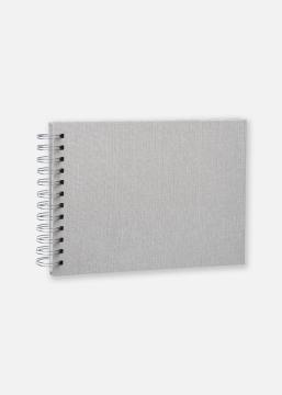 Base Line Canvas Wire-O Beige 23x17 cm (40 Vita sidor / 20 Blad)