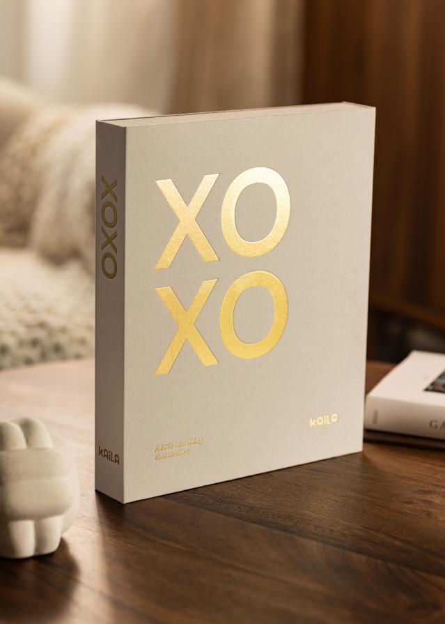 KAILA XOXO Creme - Coffee Table Photo Album (60 Svarta Sidor / 30 Blad)