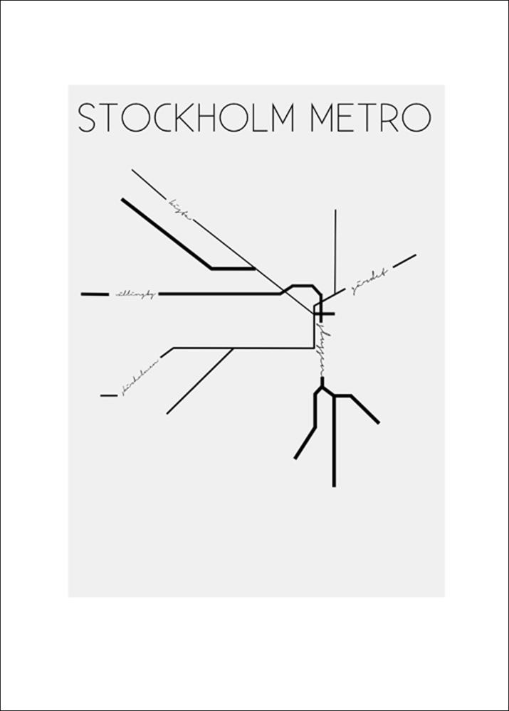 Stockholm Metro - 50x70 cm Poster