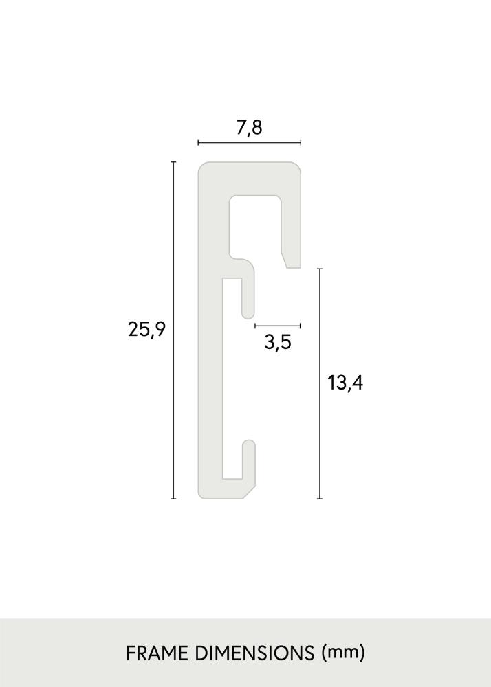 Ram Nielsen Premium Antireflex Blank Svart 50x70 cm