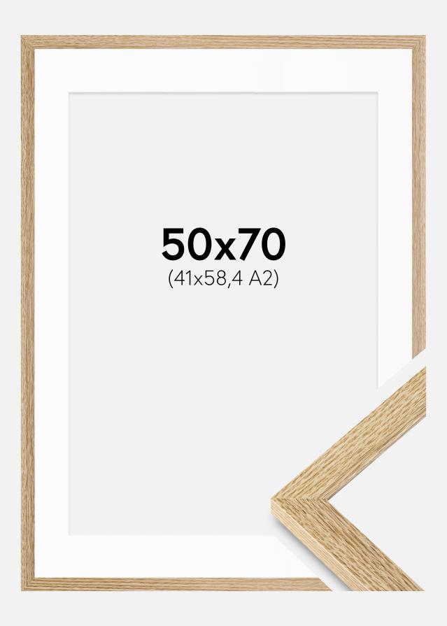 Ram Selection Ek 50x70 cm - Passepartout Vit 42x59,4 cm (A2)