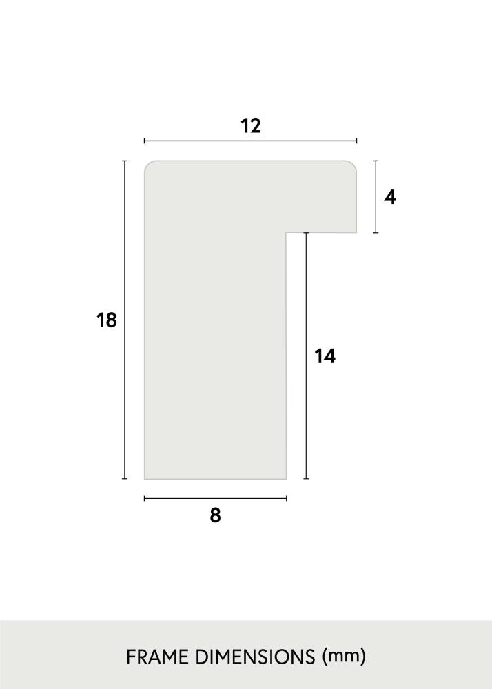 Ram Oslo Ek 60x80 cm - Passepartout Vit 50x70 cm