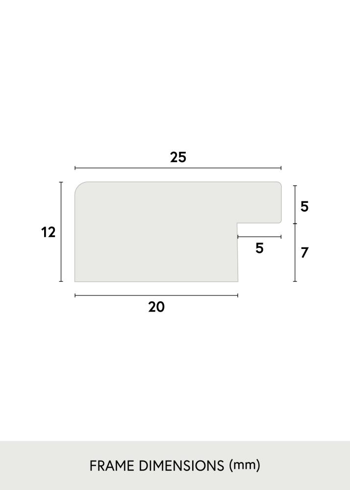 Ram Trendline Ek 40x50 cm - Passepartout Svart 30x40 cm